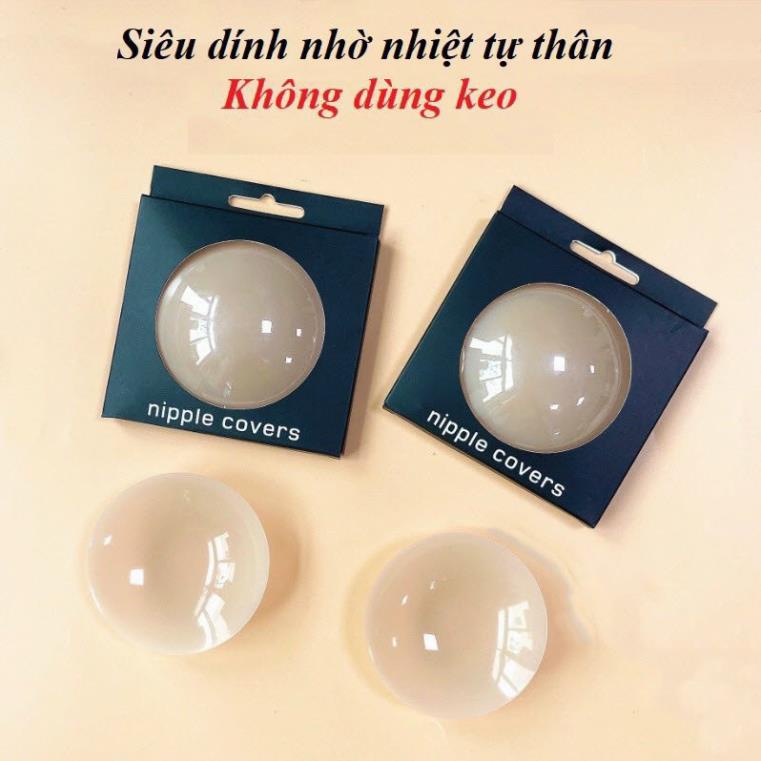 Miếng dán ngực silicon nhiệt tự thân ko keo dán siêu mỏng tàng hình (   hot)