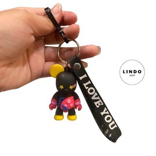 Móc Khóa Bearbrick Người Máy LINDO, Quà Tặng Đáng Yêu, Móc Khóa Dễ Thương, Xinh Xắn, Treo Balo, Cặp