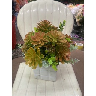 Sen đá chùm 5 bông cao cấp decor trang trí nhà cửa , chậu cây - Cây hoa giả