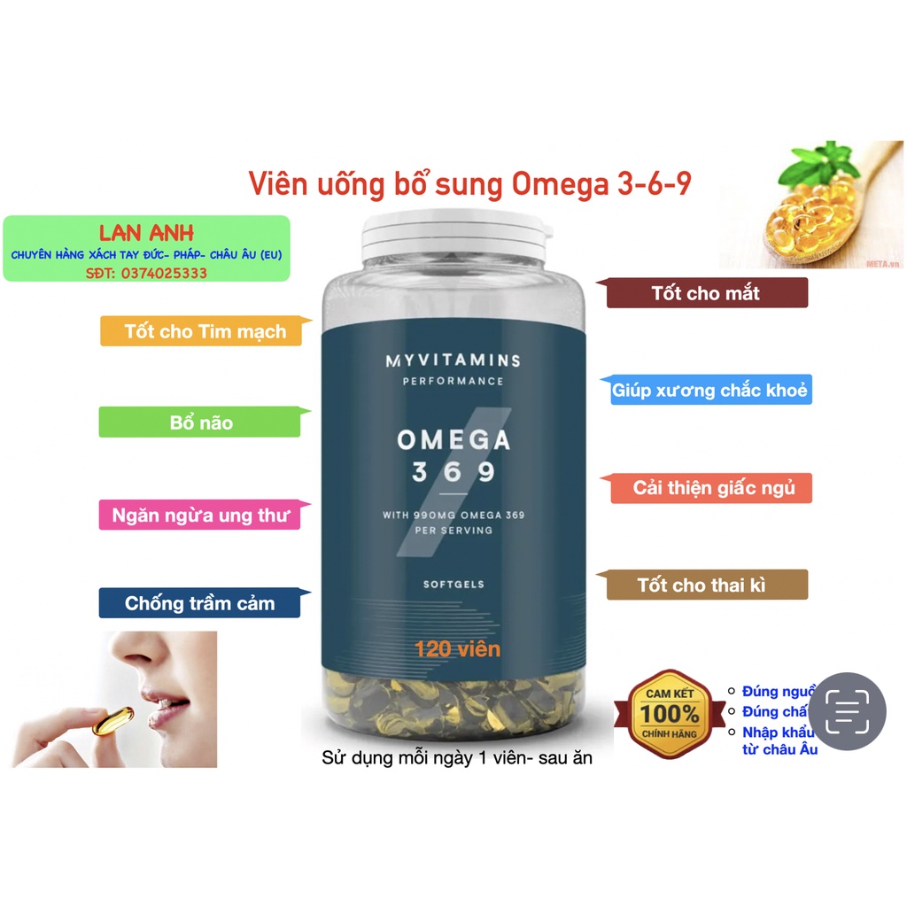 ViÊn UỐng BỔ Sung Omega 3 6 9 My Vitamins Shopee Việt Nam