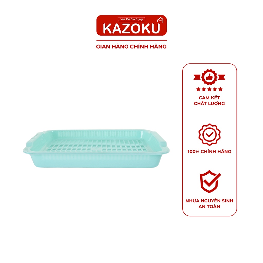 Khay Úp Cốc Nhựa Hình Chữ Nhật Kazoku ( Vàng Trứng gà, Đỏ, Dương, Ngọc) - [HPULVN & HPULVL]