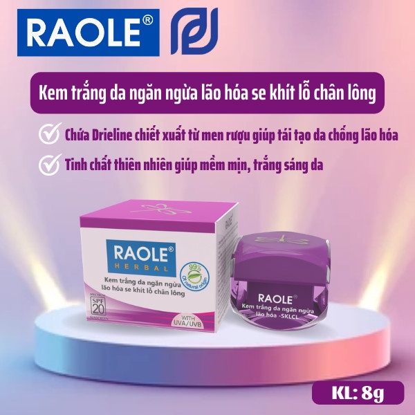 Kem trắng da RAOLE Kem trắng da ngăn ngừa lão hóa se khít lỗ chân lông RAOLE Kem raole chính hãng