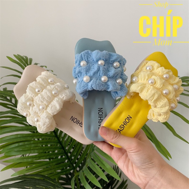 sandal bé gái dép lê cho bé bèo nhún ngọc vải êm chân da mềm chống trượt êm chân điệu đà A333 ( có ảnh thật )