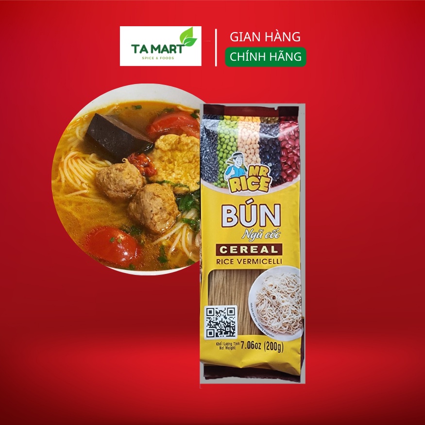 [Date T10/2023] Bún Ngũ Cốc Mr. Rice túi 200gr Ăn Kiêng, Ăn Chay
