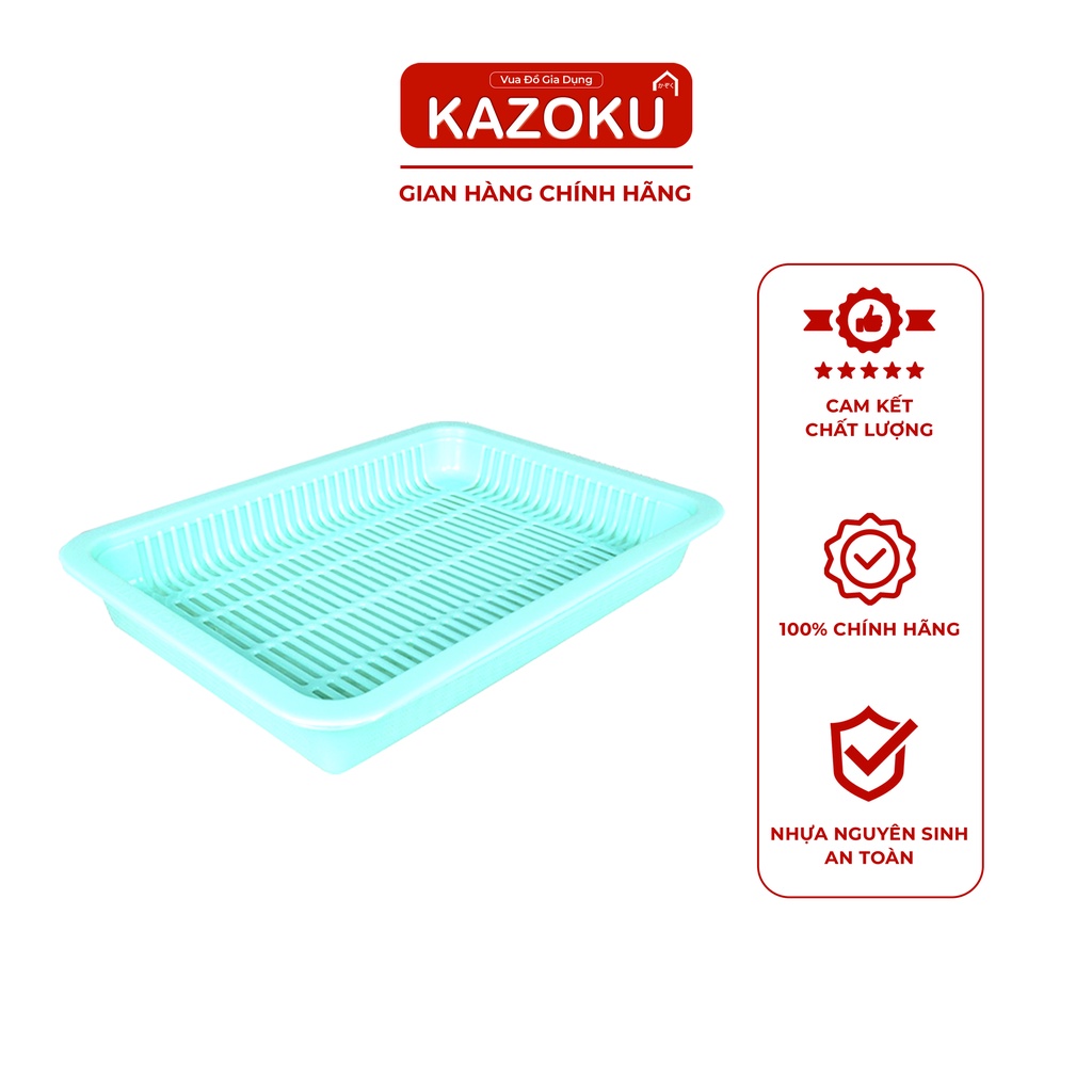 Khay Úp Ly Nhựa Hình Chữ Nhật Nhựa Nam Dương (24cm x 21cm x 4cm) - Vua Đồ Gia Dụng Kazoku [ULV]