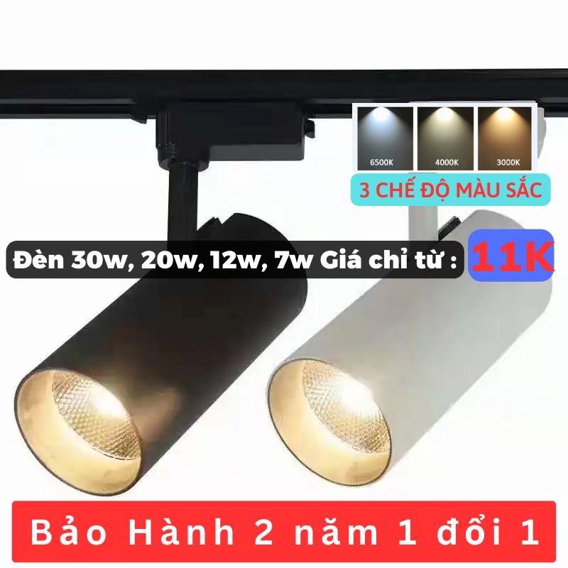 ĐÈN RỌI ray, đèn led rọi 7W/12w/20w/30W bảo hành đổi mới 12 tháng Led ...