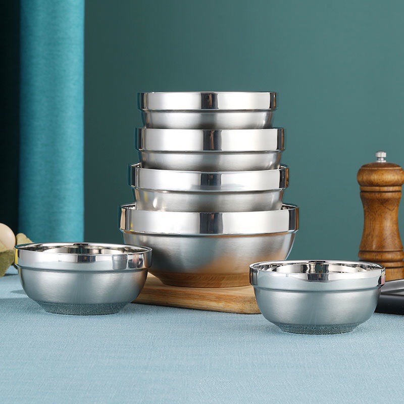 Tô - Chén Cách Nhiệt Inox 2 Lớp chống nóng CHERRY Cao Cấp  HÀN QUỐC