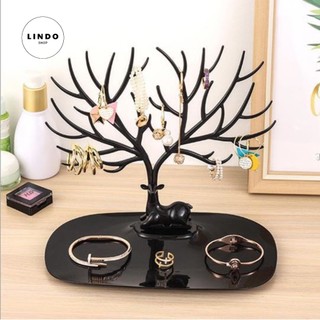 Kệ Treo Trang Sức Hình Hươu LINDO - Kệ Treo Khuyên Tai, Bông Tai, Dây Chuyền, Nhẫn, Phụ Kiện, Nhỏ, Gọn, Tiện Dụng