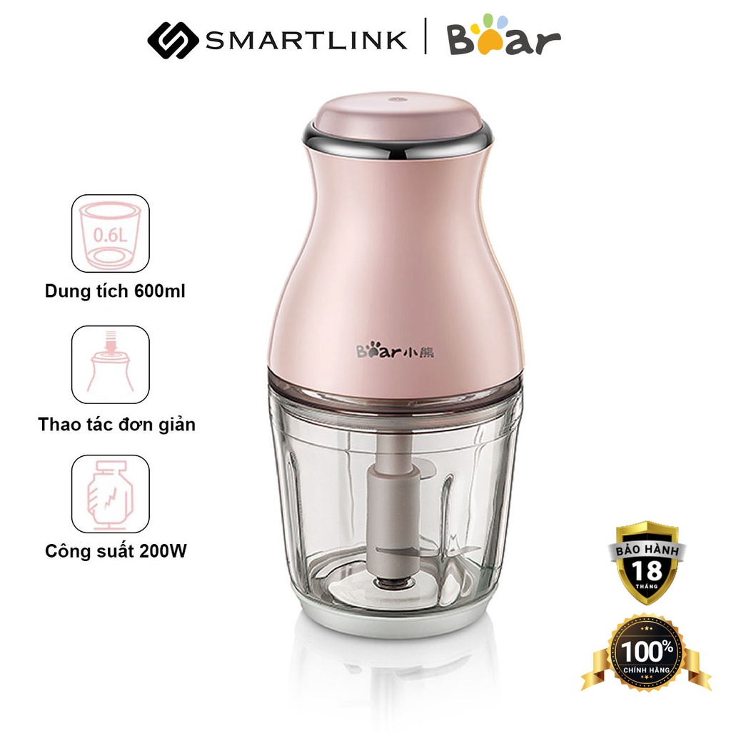 Ảnh Máy Xay Thực Phẩm 0.6L Đa Năng Bear QSJ-B02U2 - Hàng Chính Hãng - Bảo Hành 18 tháng 1