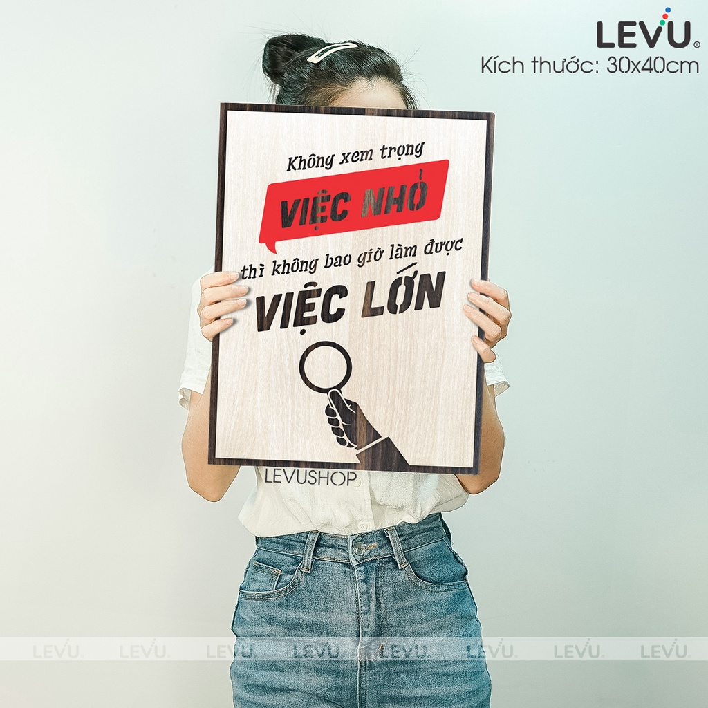 Tranh Tạo Động Lực LEVU067 bằng gỗ khắc laser cao cấp