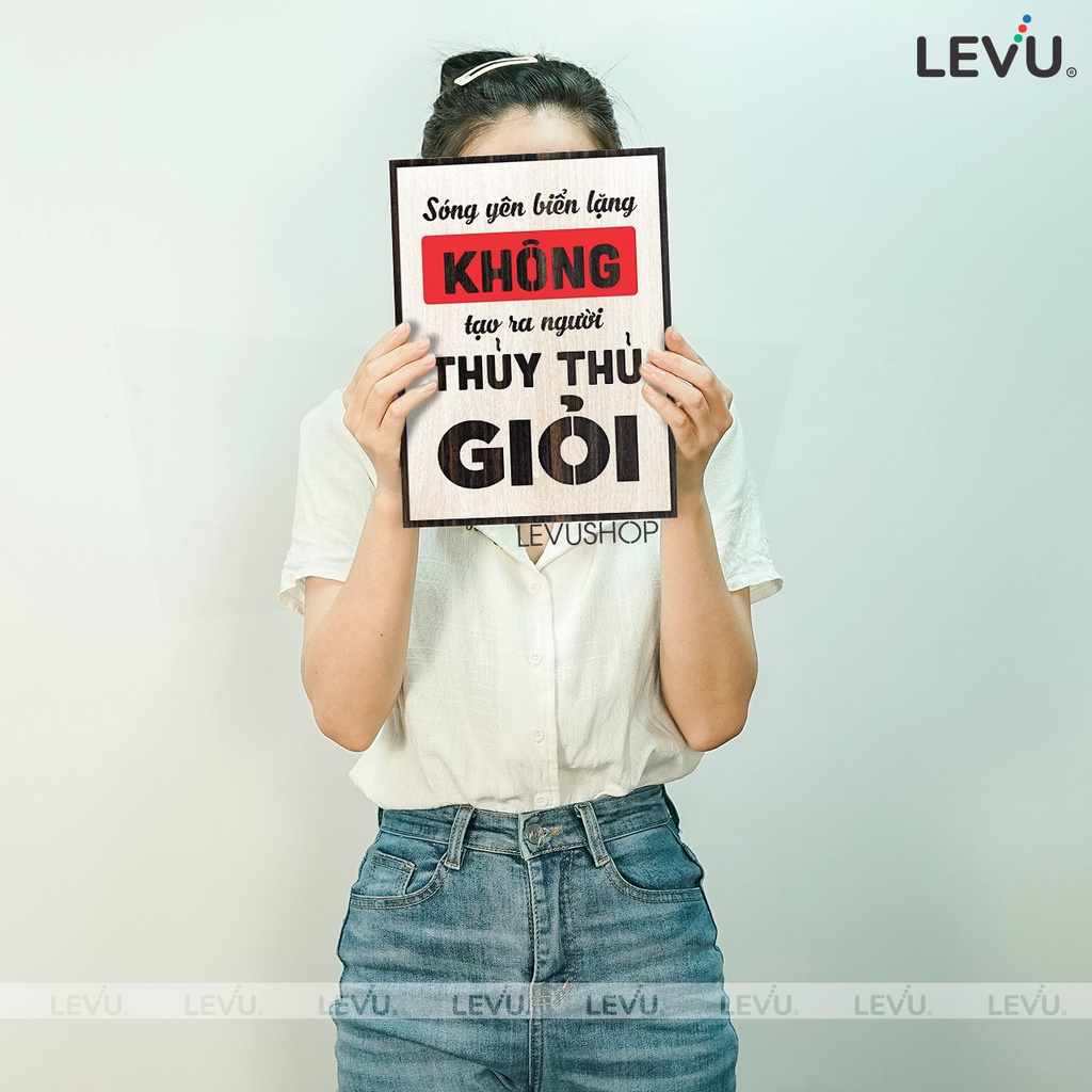 Tranh slogan phương châm sống tích cực LEVU109: Sóng yên biển lặng không tạo ra người thủy thủ giỏi