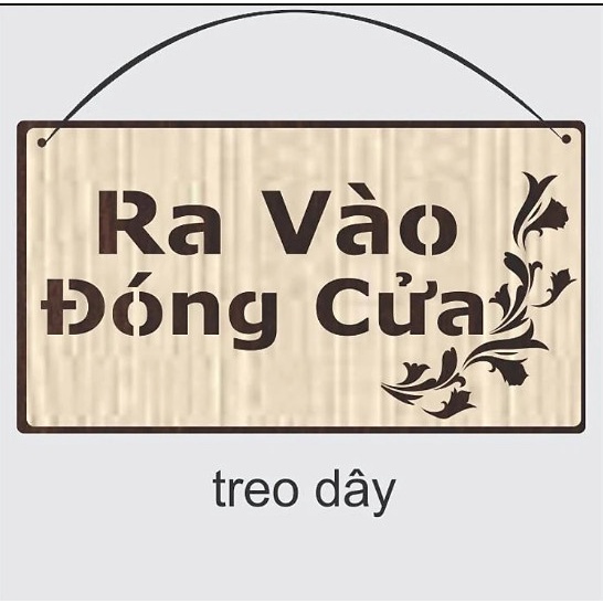 Bảng Gỗ Trang Trí Ra Vào Đóng Cửa, Bảng Gỗ Decor Ra Vào Nhớ Đóng Cửa