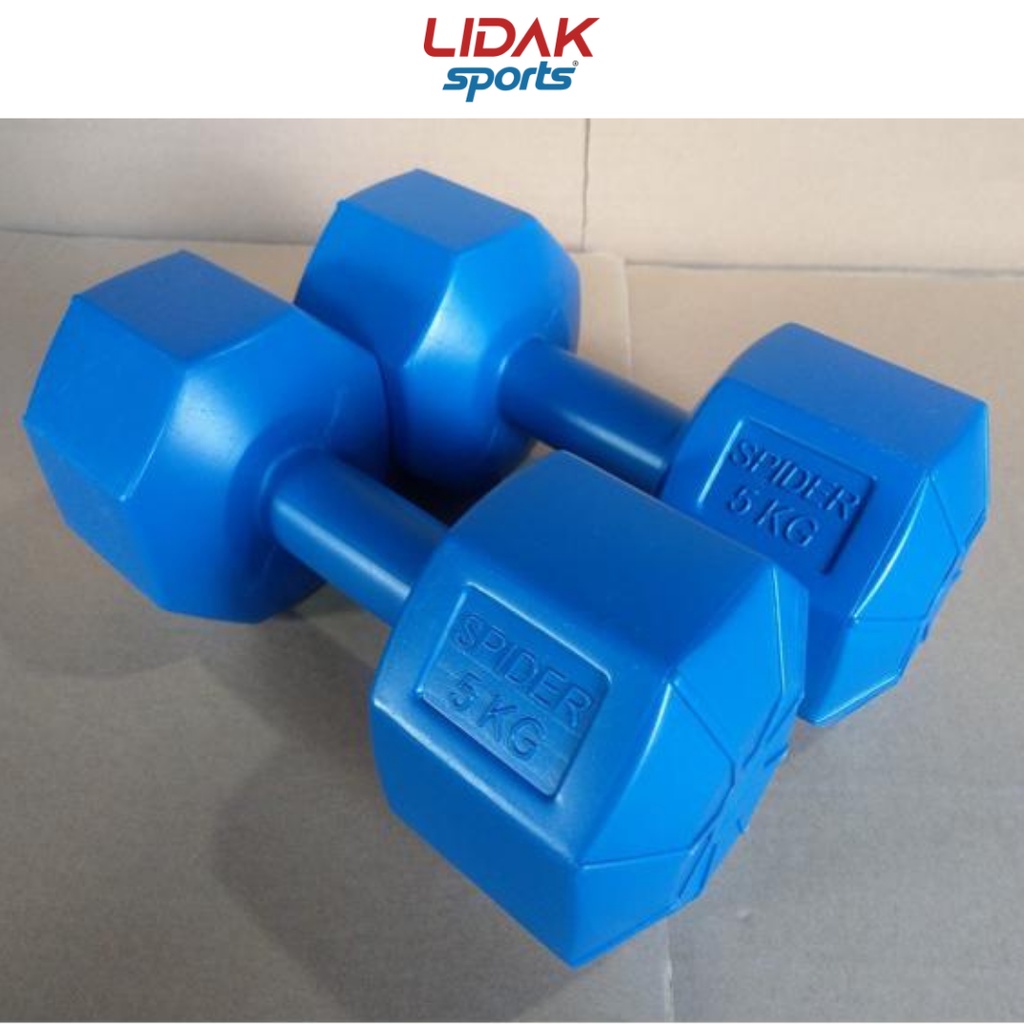 Ảnh Tạ tay 5kg LIDAK ruột tạ có lõi thép chống gãy siêu bền , tạ tập gym tại nhà 5kg bọc nhựa đúc đặc ruột LIDAK SPORT 4