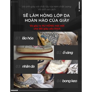 Chai xịt vệ sinh giày Sneaker 300ml bọt tuyết, dung dịch giặt khô làm sạch giầy không cần dùng nước.