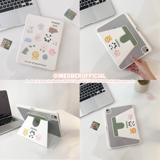 [Premium] Bao da Xoay iPad Cute Acrylic, phối màu pastel, in hoạ tiết & lưng chống ố cho iPad Gen 7 8 9, Air 456, Pro11