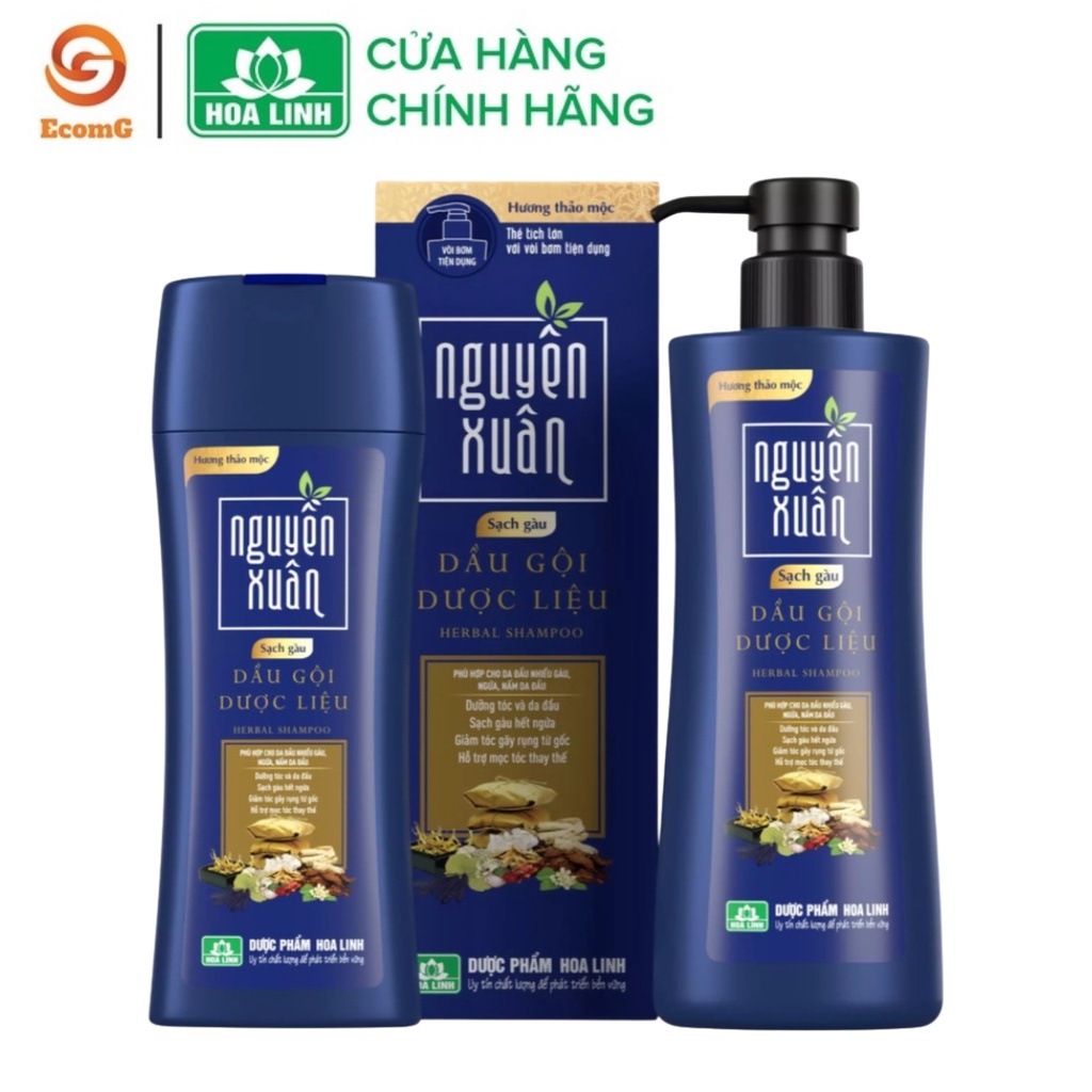 Ảnh Dầu gội dược liệu Nguyên Xuân dành cho da đầu gàu, dưỡng tóc mềm mượt NX6 1