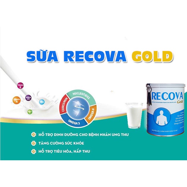 Sữa Recova Gold Cho Bệnh Nhân Ung Thư Dinh Dưỡng Cho Bệnh Nhân Ung Thư, Người Ăn Uống Kém, Hương Vị Dễ Dùng (Hộp 400G)