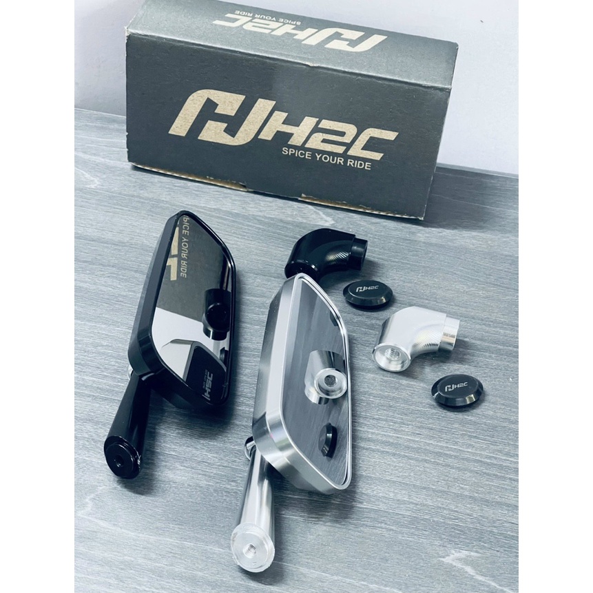 Kính H2C Vuông chân Ngắn gắn xe máy hàng chính hãng