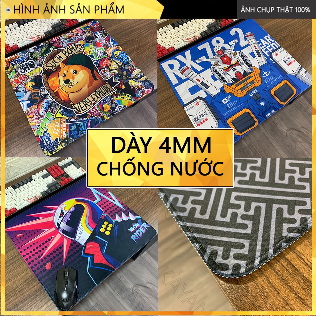 Miếng lót chuột, bàn di chuột chống nước chuyên game 45x40cm dày 4mm