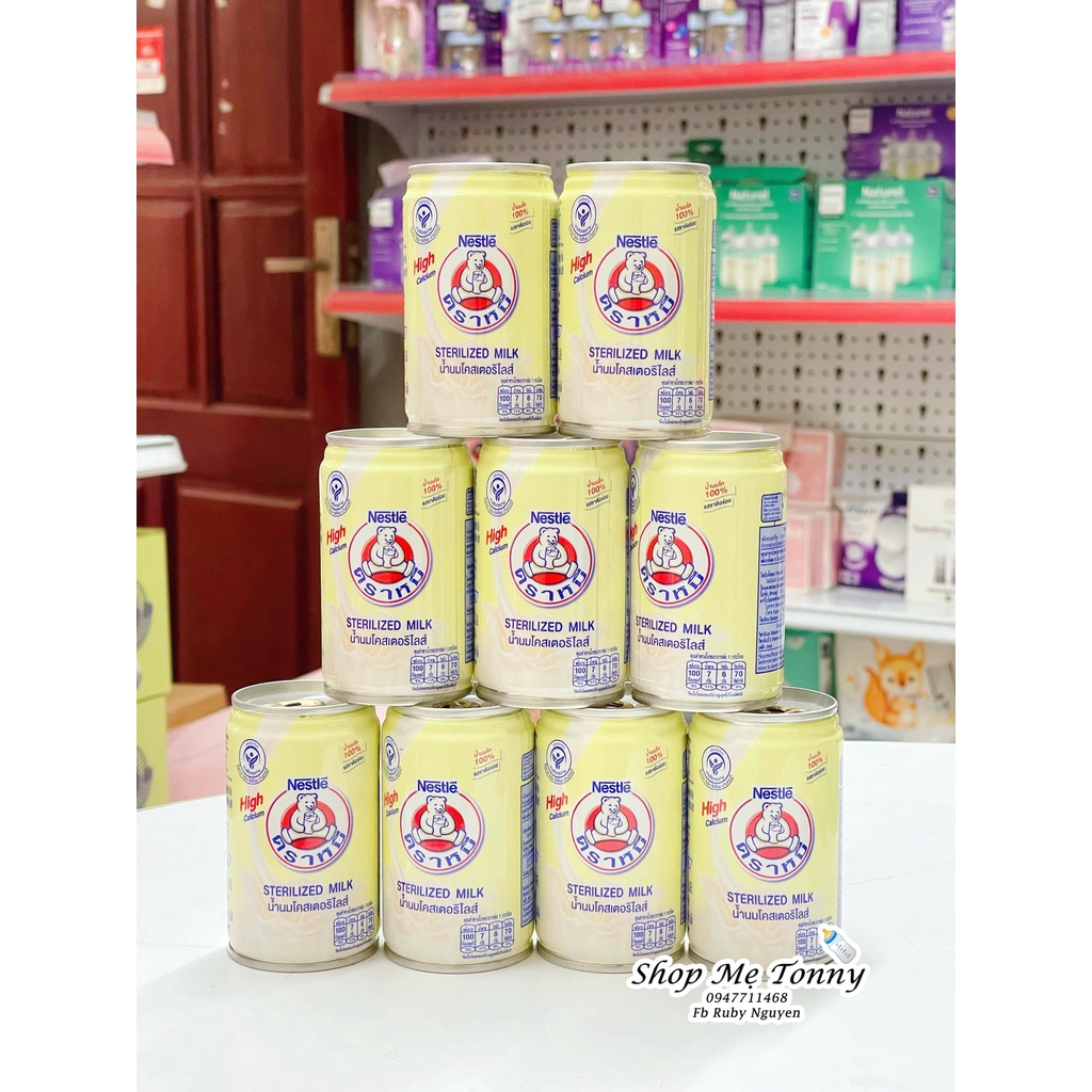 Sữa tươi gấu Nestle Thái Lan dạng lon mẫu mới 150ml hàng air | Shopee ...