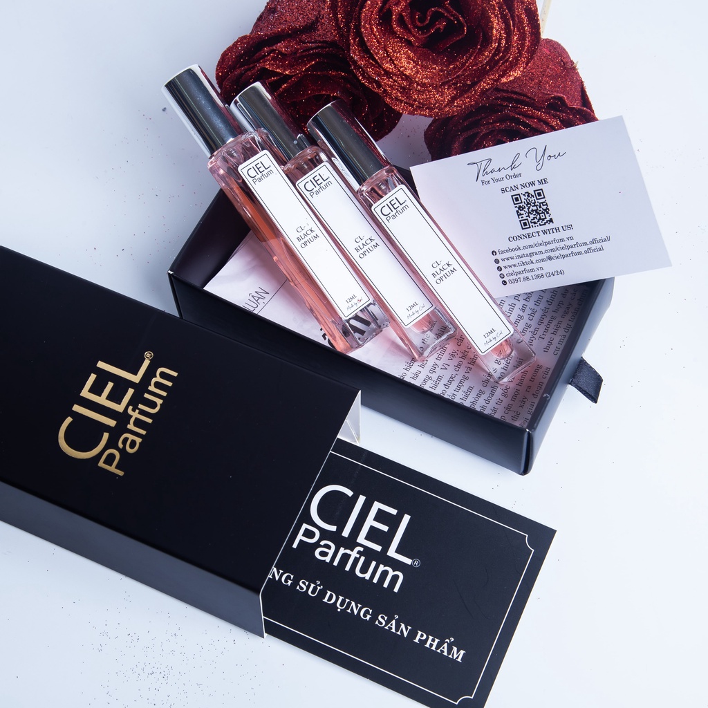 Ảnh Nước hoa nữ CL BLACK OPIUM cao cấp chính hãng CIEL Parfum 12ml phong cách ngọt ngào, bí ẩn, quyến rũ và đầy mê lực 4