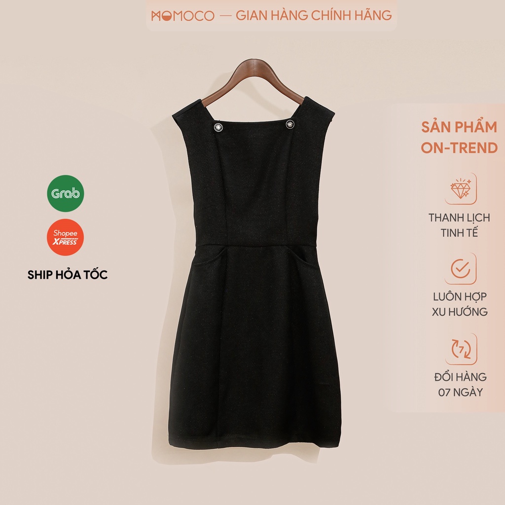Váy Dạ Không Tay MOMOCO Dáng Chữ A Thiết Kế Cổ Vuông Chất Liệu Cao Cấp M3076