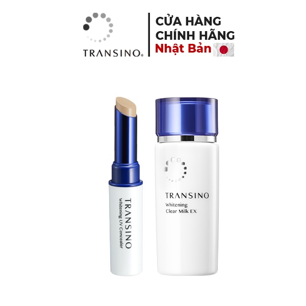 Ảnh Bộ Dưỡng Trắng Da Đơn Giản TRANSINO Uv Concealer - Clear Milk 2