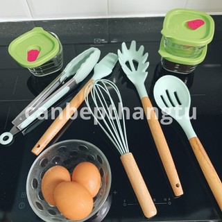 Bộ dụng cụ nhà bếp silicon size lớn an toàn cho sức khỏe nấu ăn làm bánh tiện dụng DCS