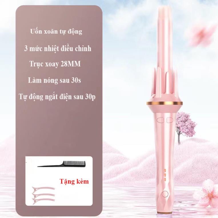Máy Uốn Tóc Xoăn Tự Động Hair Curler 28mm 3 Mức Nhiệt Cao Cấp UT05
