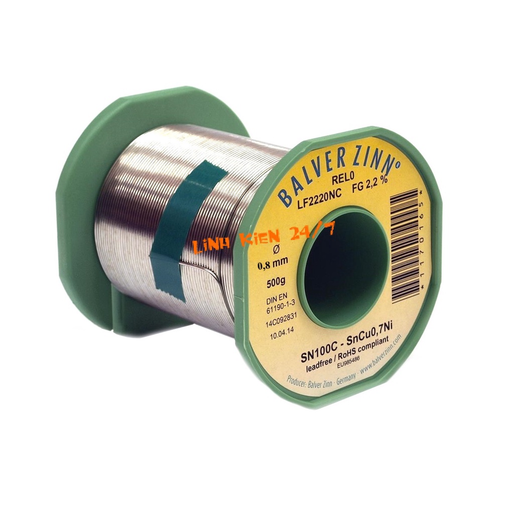 THIẾC HÀN KHÔNG CHÌ ĐỨC BALVER ZINN SN100C 0.8MM 500G | Shopee Việt Nam