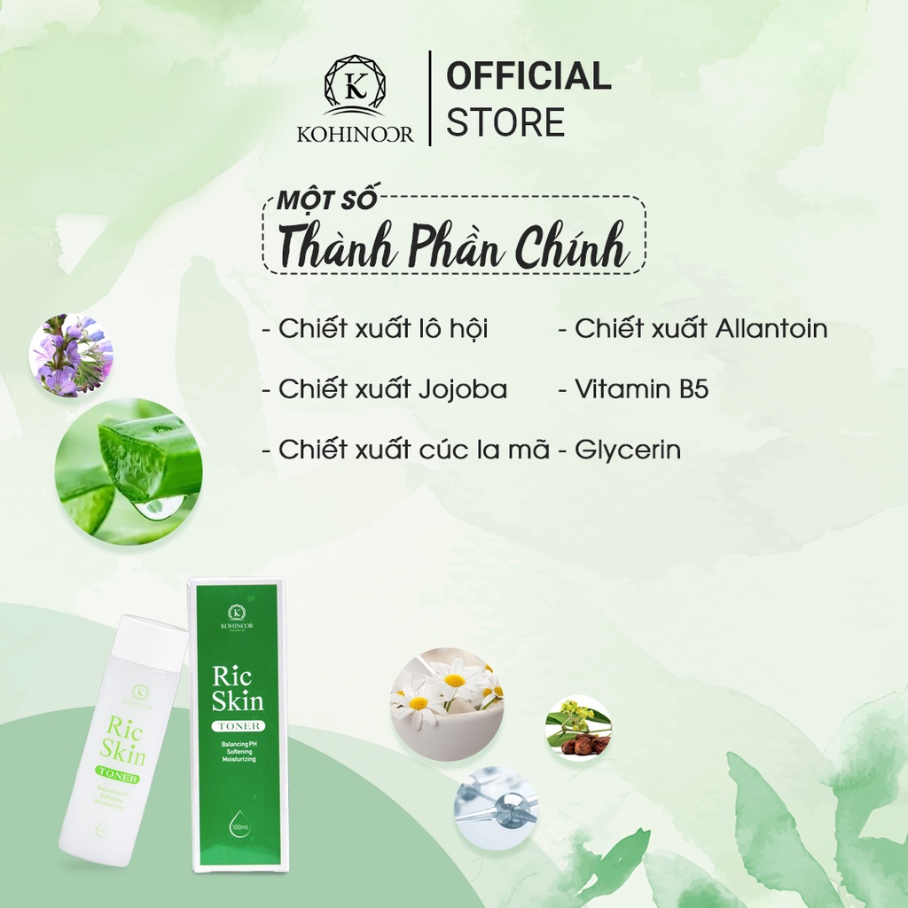 Ảnh Nước cân bằng da toner Ric Skin Kohinoor 100ml 2