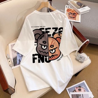 Áo thun HIIXIIVI 100% cotton tay ngắn dáng suông in họa tiết trẻ trung thời trang unisex size 5XL