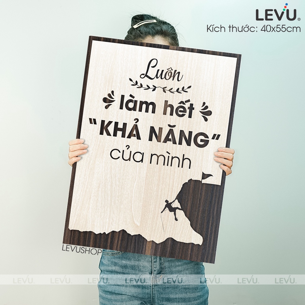 Tranh Động Lực Decor Gỗ cao cấp LEVU063 treo tường