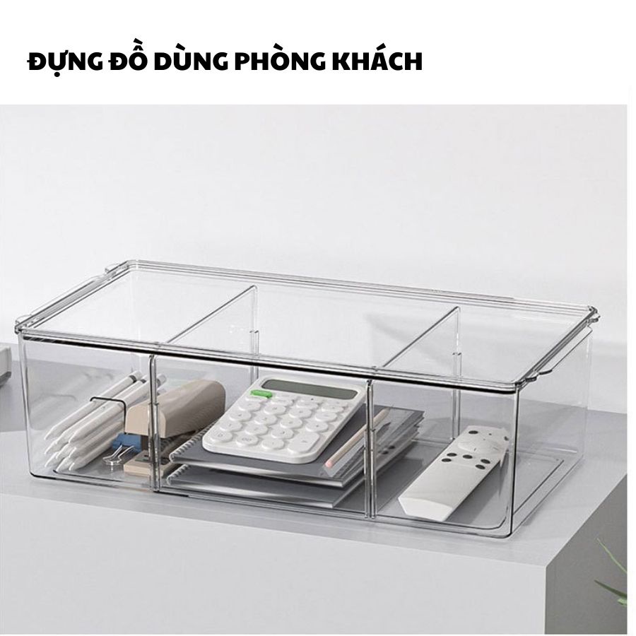 Hộp Đựng Thuốc Để Bàn ENODA HOME, Hộp Nhựa Đựng Phụ Kiện Chia Ngăn Có Nắp P050