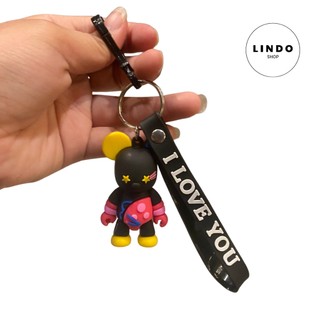 Móc Khóa Bearbrick Người Máy LINDO, Quà Tặng Đáng Yêu, Móc Khóa Dễ Thương, Xinh Xắn, Treo Balo, Cặp