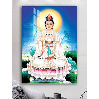 Tranh Treo Tường Quan Âm Bồ Tát 01 - Tranh Laminate Tráng Gương