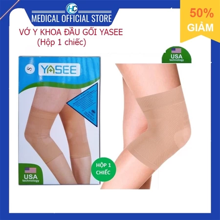 Vớ Y Khoa Đầu Gối Yasee (Màu Da, Hộp 1 Chiếc), tất suy giãn tĩnh mạch