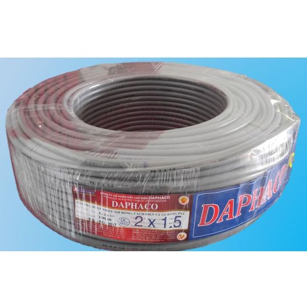Dây điện đôi Daphaco (2x1.5) và (2x2.5) có vỏ bọc Dafaco | Shopee Việt Nam