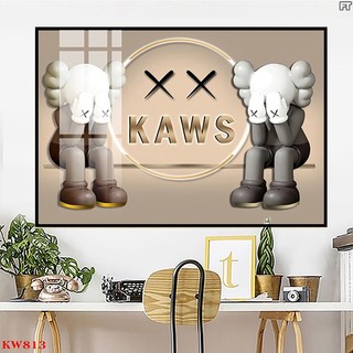 Tranh Treo Tường Kaws - Bearbrick Cool Ngầu 02 - Tranh Laminate Tráng Gương (60x90cm)