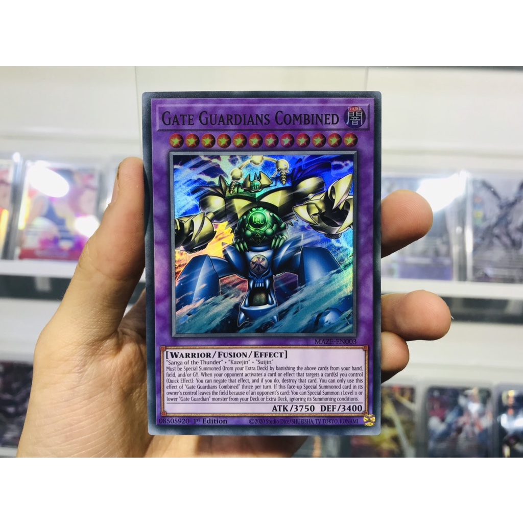 Thẻ Bài Yugioh Mã Maze En003 Gate Guardians Combined Super Rare 1st Edition Shopee Việt Nam 7013