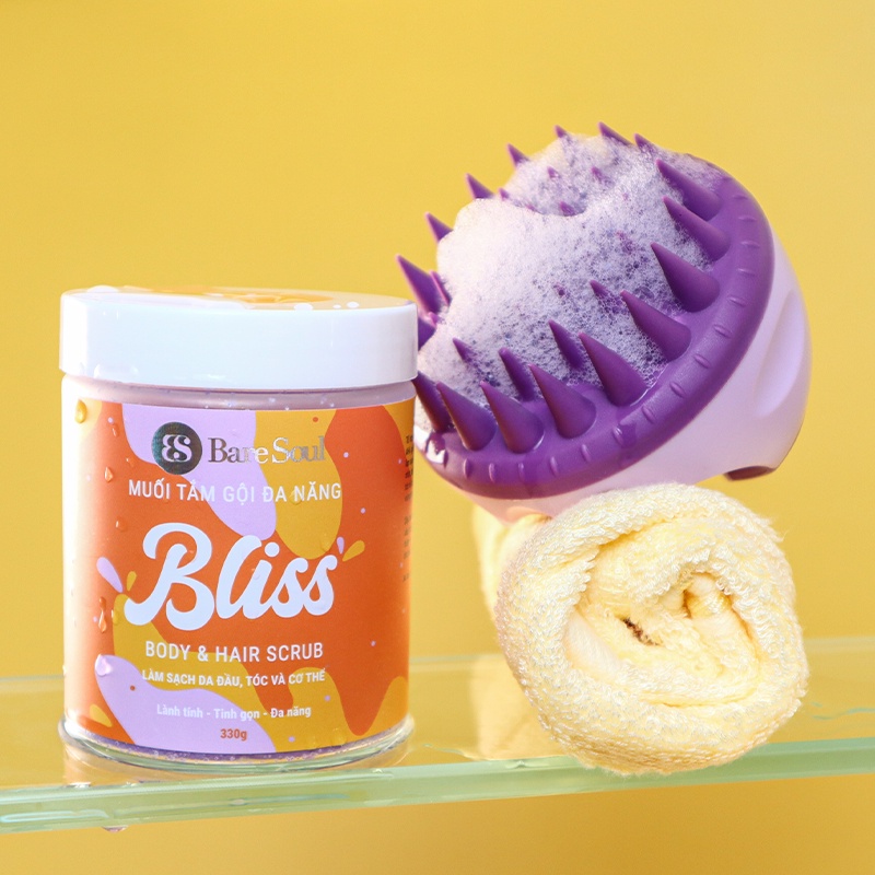 Ảnh Muối gội tẩy tế bào chết da đầu, tóc chứa AHA BareSoul BLISS Hair Scrub 330g 4