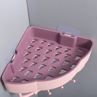 Kệ góc đám mây 2 lớp dày dặn kèm miếng dán siêu chắc,kệ để đồ nhà tắm,phòng bếp đa năng tiện lợi {H}