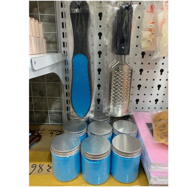 Chà gót chân Inox muối ngâm chân, chà gót chân nails
