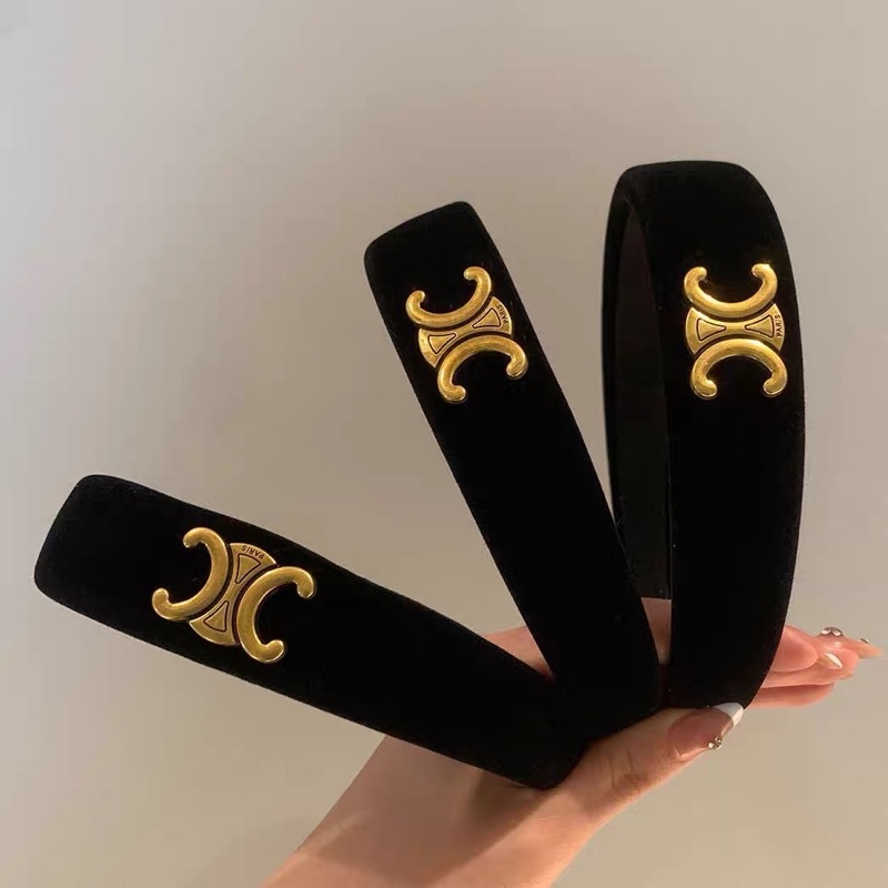 Cài tóc màu đen chữ X hottrend style hàn quốc, bờm nhung chữ X