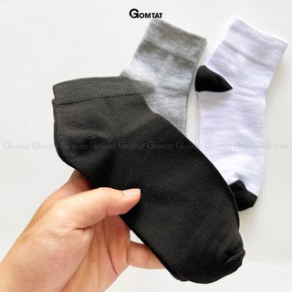 Tất vớ cổ cao nam nữ trơn màu GOMTAT, chất liệu mềm mại thoáng mát, êm chân - TAT-TRONCAO-VNXK