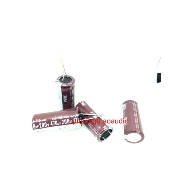 2 Condensatori Nichicon 470uF 200V / 250V • Elettrolitici A Snap-in • Lotto