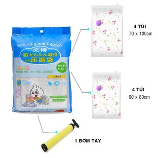 Bộ 8 túi hút trên không tặng kèm bơm tay