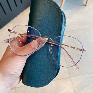 Gọng kính cận cao cấp nữ nam kính giả cận mắt tròn không độ chống tia UV cá tính thời trang cháy phố giá rẻ HANASO 124