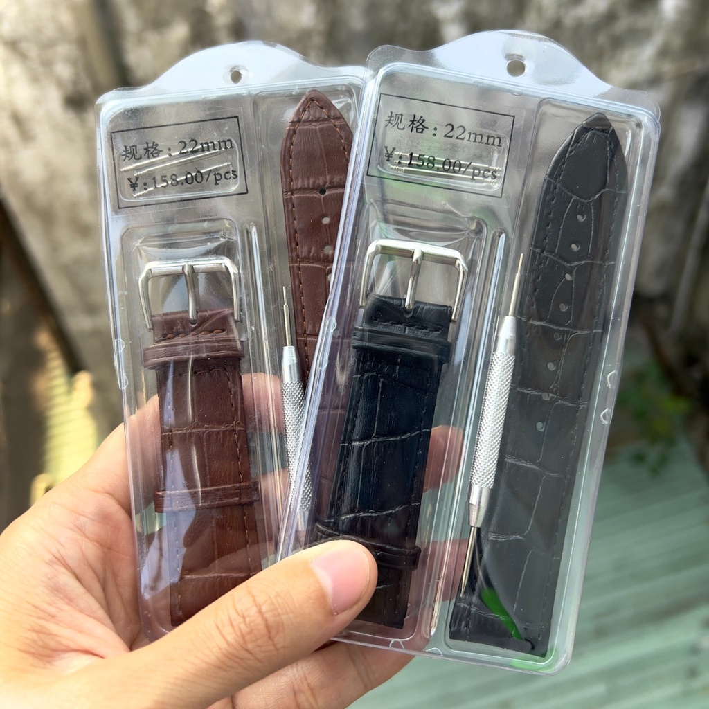 Dây da đồng hồ nam nữ 12/14/16/18/20/22/24mm tặng kèm chốt và dụng cụ tháo lắp giá rẻ | BigBuy360 - bigbuy360.vn