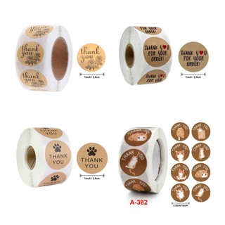 Cuộn Sticker Tròn Cute 500 Chấm Dễ Thương Anime Dán Sổ Tay Thank You Timo ST86